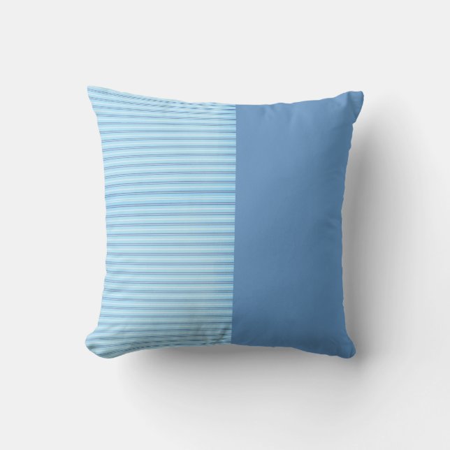 Coussin Bébé Bleu rayures (Recto)