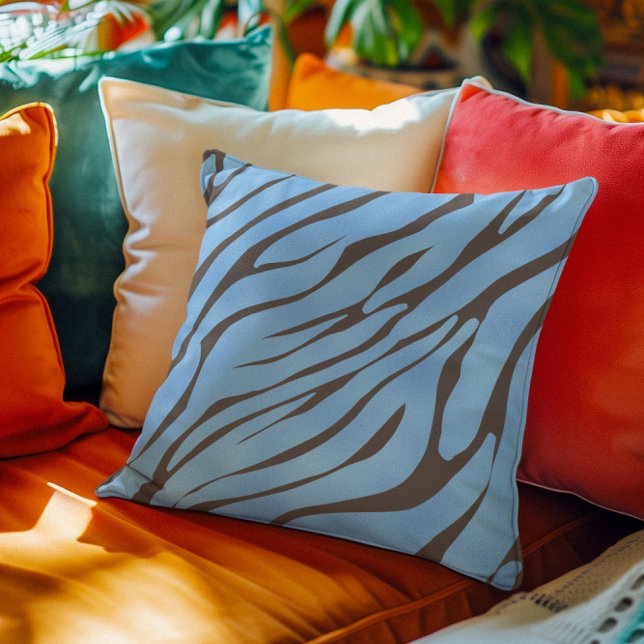Coussin Bébé bleu zèbre modèle (Créateur téléchargé)
