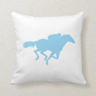 Coussin Bébé Blue Horse Racing