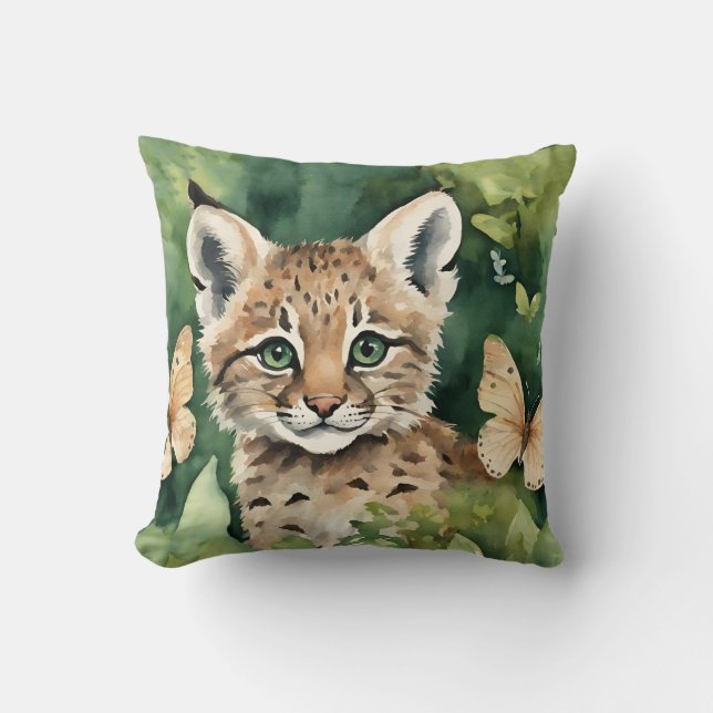Coussin Bébé Bobcat filles (Recto)