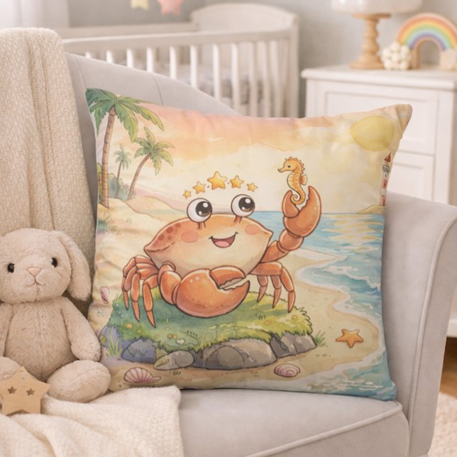 Coussin Bébé Cancer Zodiaque Crèche Enfants (Créateur téléchargé)