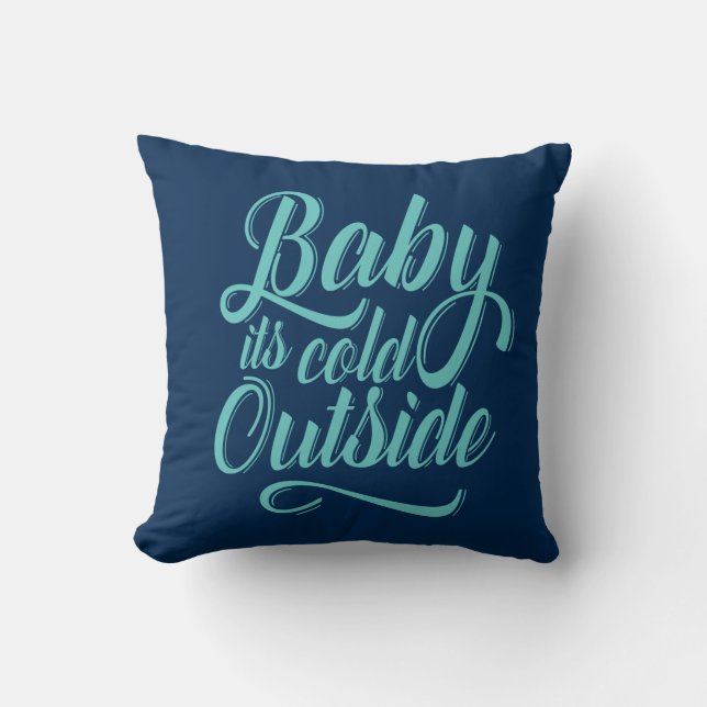 Coussin Bébé c'est carreau extérieur froid (Recto)