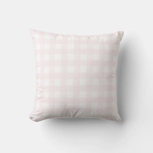 Coussin Bébé clair rose et blanc Gros En vichy.
