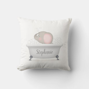 Coussin Bébé Eléphant bulle Baby shower fille bain