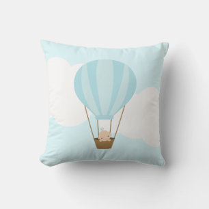 Coussin Bébé en ballon à air chaud {blue}