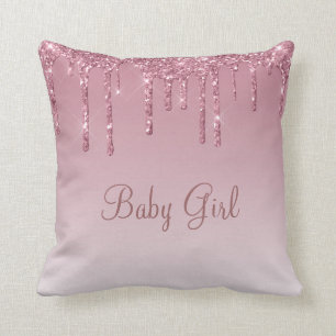 Coussin Bébé fille Parties scintillant fille jolie typog