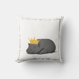 Coussin Bébé Hippopotame Pygmée - Douce Nuit Doux Prince C