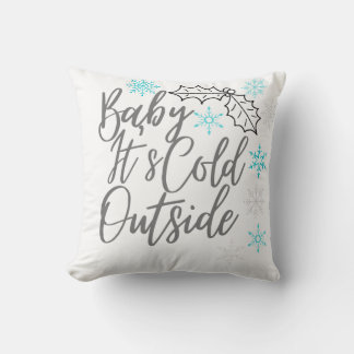 Coussin Bébé Il fait froid à l'extérieur des flocons de ne