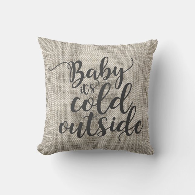 Coussin Bébé Il fait froid dehors (Recto)
