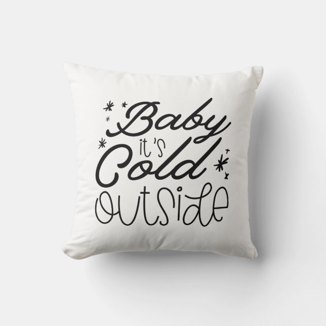 Coussin Bébé Il fait froid dehors (Recto)