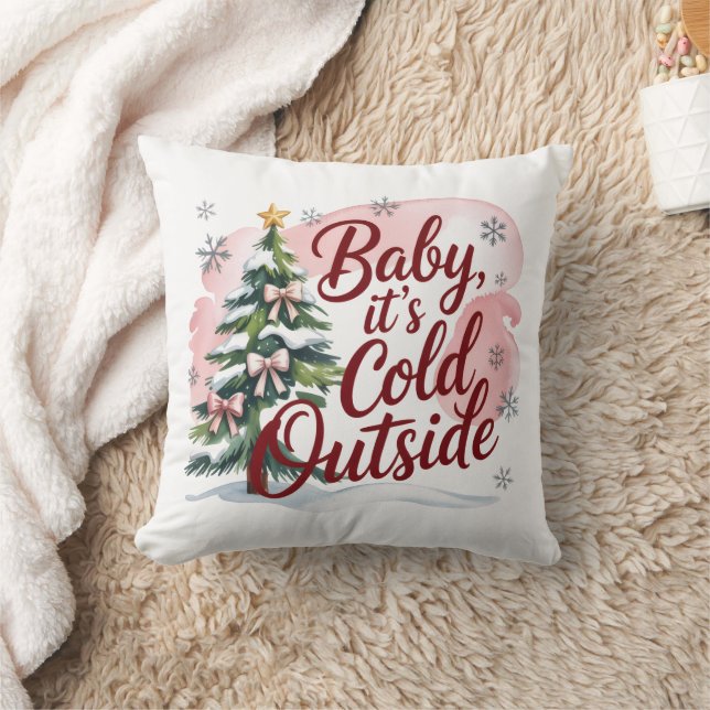 Coussin Bébé, il fait froid dehors Baby shower d'hiver (Couverture)