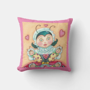 Coussin Bébé Ladybugs Famille JETER PILLOW rose