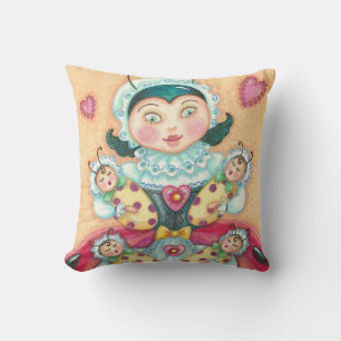 Coussin Bébé Ladybugs Famille JETER PILLOW Rouge