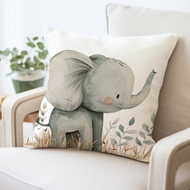 Coussin Bébé mignon éléphant Coussin, Bébé animal (Créateur téléchargé)