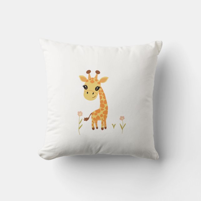 Coussin Bébé mignon Giraffe Boho (Recto)