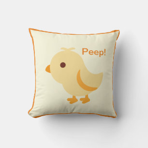 Coussin Bébé mignon poussin jaune