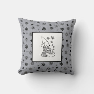 Coussin Bébé moderne pour enfants Black Dog Magicien