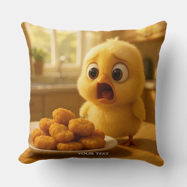 Coussin Bébé nuggets de poulet mignons de fantaisie (Recto)