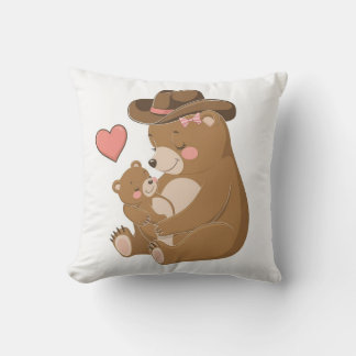 Coussin Bébé ours Bonne fête des mères