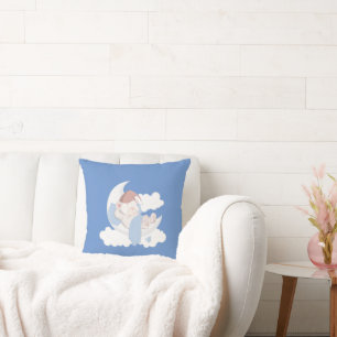 Coussin Bébé Ours Dormir Sur Une Lune