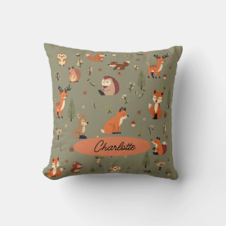 Coussin Bébé personnalisé Bohème Forestier