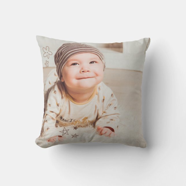 Coussin bébé personnalisé | Garde personnalisée (Recto)