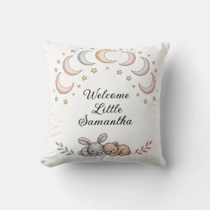Coussin bébé personnalisé - Lapin & Ours