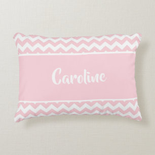 Coussin bébé personnalisé - Pastel Blush Rose Blan