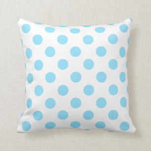 Coussin Bébé pois bleu et blanc