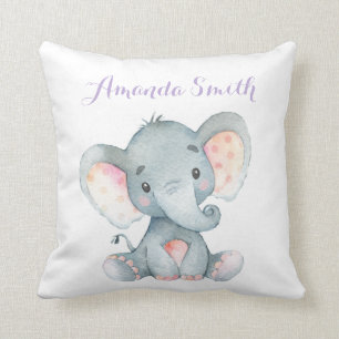 Coussin Bébé pourpre d'éléphant