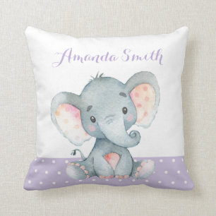Coussin Bébé pourpre d'éléphant