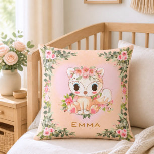 Coussin Bébé Renard   Personnalisé 