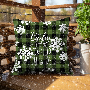 Coussin Bébé Son Froid À L'Extérieur Sur Motif Vert Noir P
