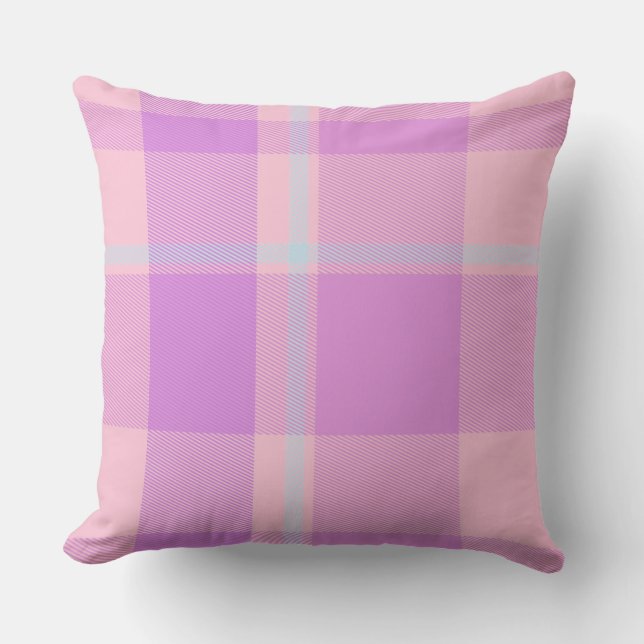 Coussin Bébé superbe Motif rose et violet Plaid (Recto)