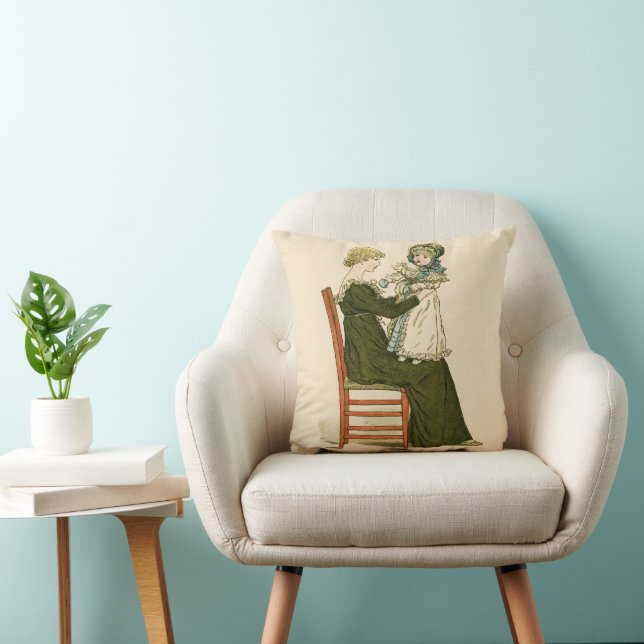 Coussin Bébé victorien Greenaway Mère (Chaise)