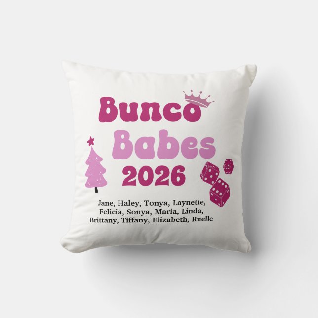 Coussin Bébés Bunco au nom personnalisé  (Recto)
