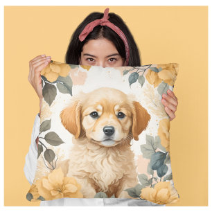 Coussin Bébés mignons animaux   Golden Retriever Puppy
