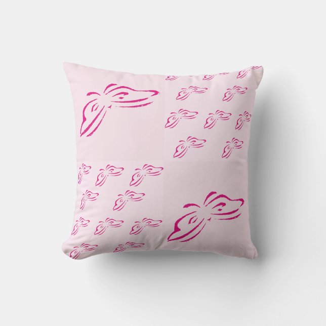 Coussin Bébés : Papillons rose (PS4) - (Recto)