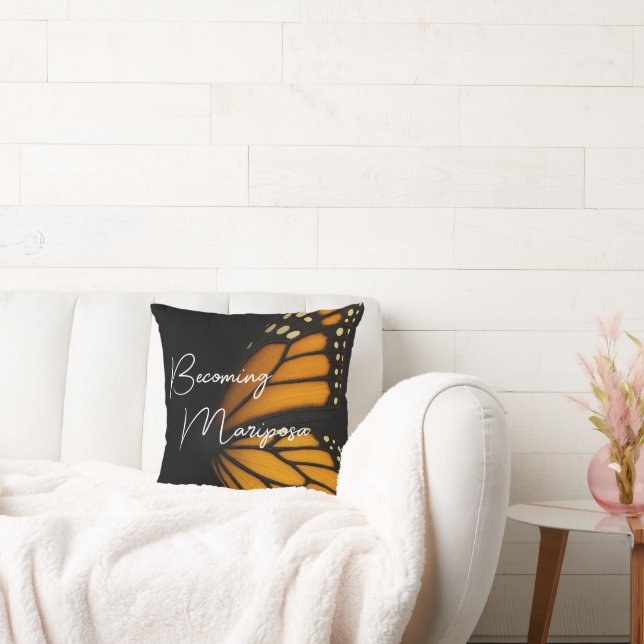 Coussin Becoming Mariposa Monarch Butterfly Wing (Canapé)