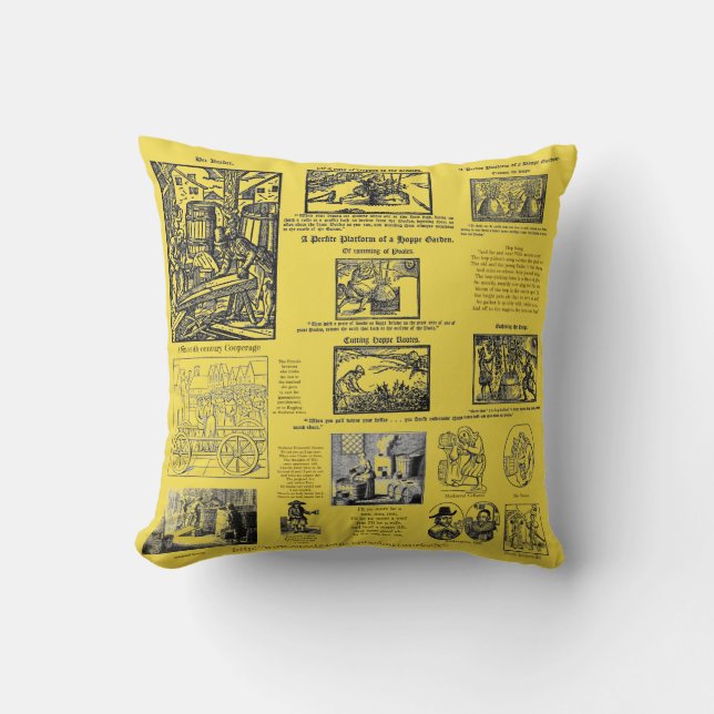 Coussin "Beer Ale Vintage History" (Recto)