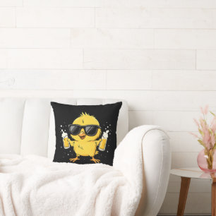 Coussin Beer Time Madafakas Drôle Mème Duck Goose Retro