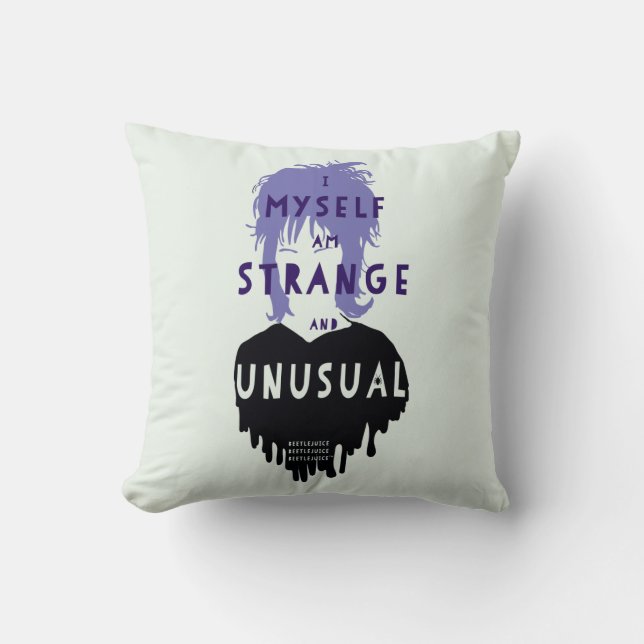 Coussin Beetlejuice | Lydia "Strange and Unusual" Graphic (Recto)
