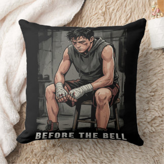 Coussin Before The Bell Motivational Boxing Gym Art