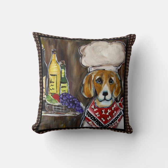 COUSSIN BÉGUEUL CHIEN CUISINIER (Recto)