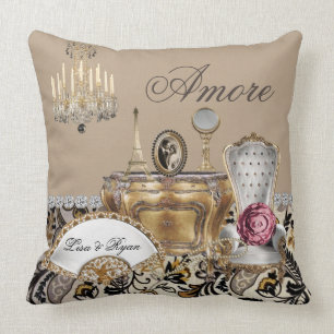 Coussin Beige CHIC français FAIT SUR COMMANDE ColorPillow