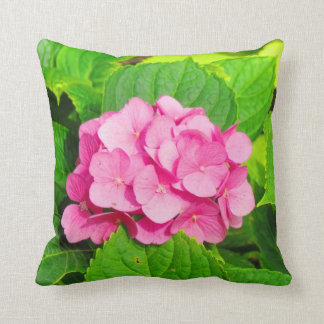 Coussin Bel hortensia rose