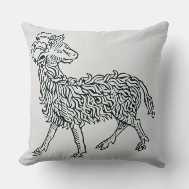 Coussin Bélier (la RAM) une illustration du 'Poeticon (Recto)