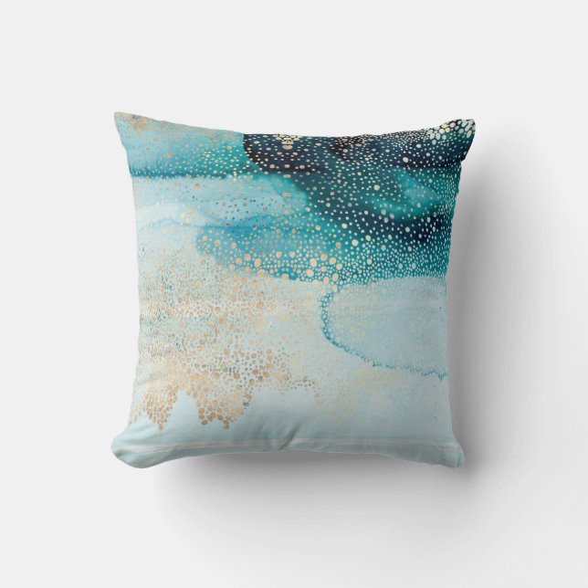 Coussin Belle aquarelle haute résolution avec abstrait (Recto)