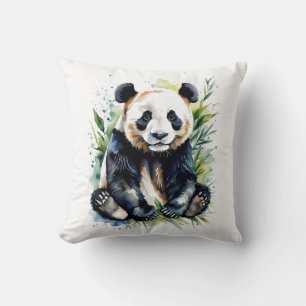 Coussin Belle aquarelle Panda Bear