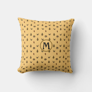 Coussin Belle Automne Feuilles Acorns Motif Monogramme Per